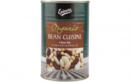 Epicure Organic Bean Cuisine 4 Bean Mix In Water With No Added Salt  Tin  400 grams